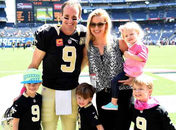 Brittany Brees with her family.